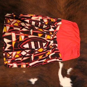 Cute coral and Aztec dress